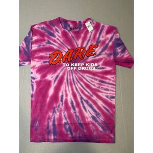 D.A.R.E To Keep Kids Off Drugs T Shirt Large Tie Dye Retro Free Ship NWT